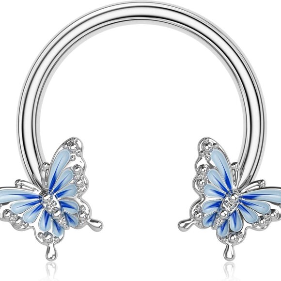 Jewelry - Butterfly Daith Earrings Surgical Steel 10mm Cartilage Hoop Jewelry for Women Me